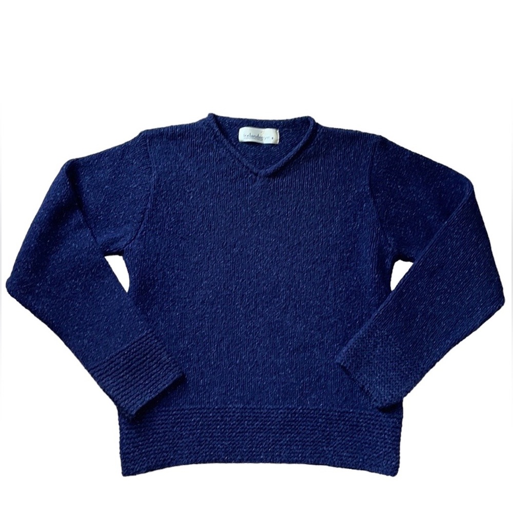 Classic V-Neck Sweater in Navy by
